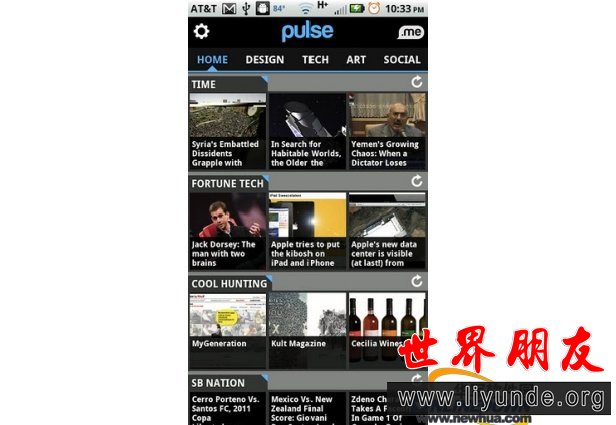 Pulse News为Android用户提供了一种可视化网络阅读方式，而且离线时用户可以继续阅读。