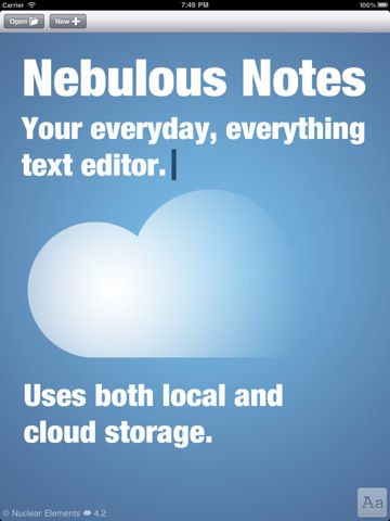 绝佳书写板软件：Nebulous Notes (for Dropbox)