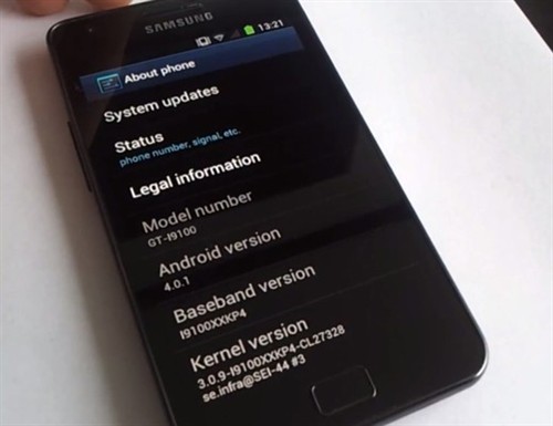 截图曝光 三星GALAXY SII运行新的ICS 