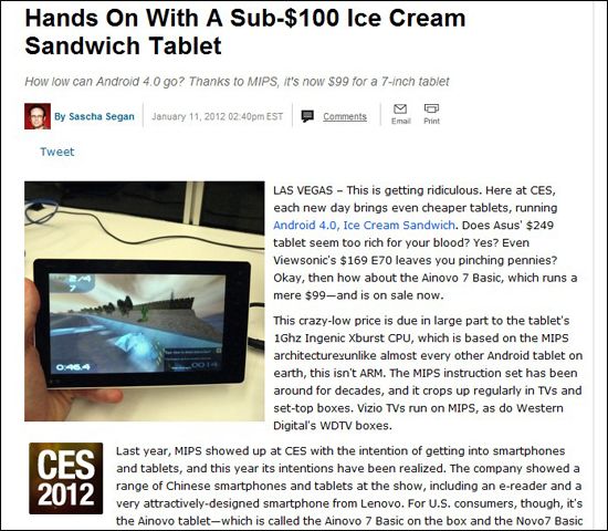 5 Great Tablets at CES 2012