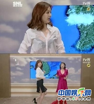 韩女主播朴恩智节目现场撕裙。