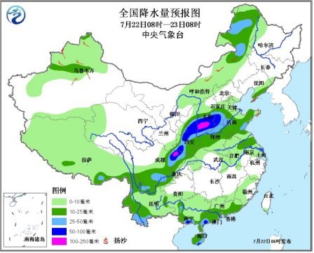 川甘陕遭暴雨侵袭 强降雨区向东推进