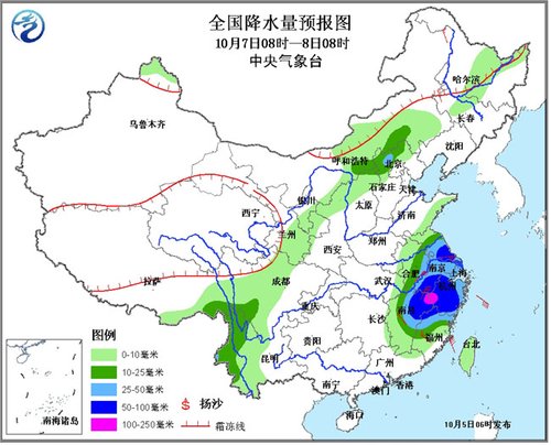 强台风“菲特”将在浙闽沿海登陆西南地区多阴雨天气