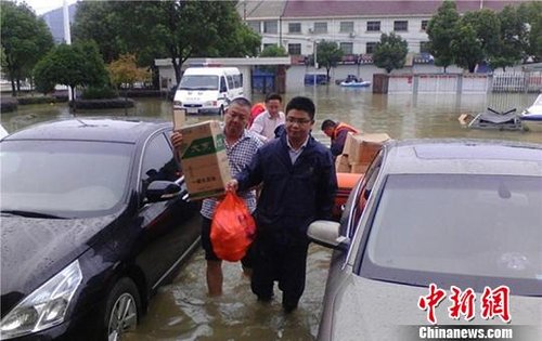 “菲特”余威犹存浙江安吉部分村子仍被困积水中
