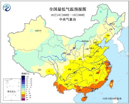 淮河以北大部地区将出现降温四川云南局地大雨