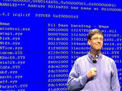 盖茨在演示Windows 98的时候也遭遇过蓝屏