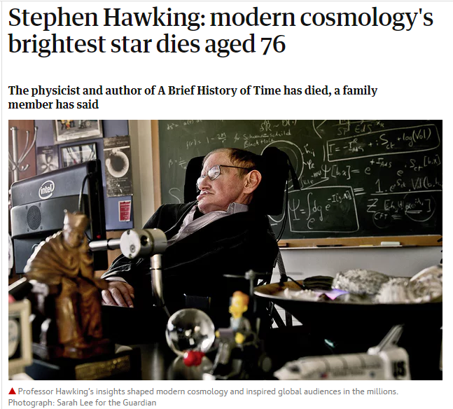 探索英国著名物理学家霍金去世 享年76岁